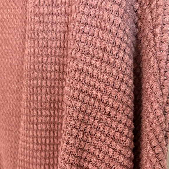 Mud Pie Mauve Waffle Knit Open Front Lightweight Cardigan – Size S/M - Picture 4 of 6